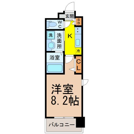 パルティール名駅北の物件間取画像